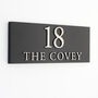 Personalised House Sign With Wood Effect Lettering, thumbnail 2 of 12