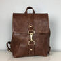 Handcrafted Small Brown Backpack, thumbnail 1 of 7
