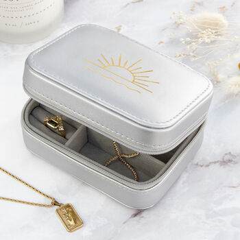 Sparkly Metallic Grey Sunset Jewellery Case, 6 of 7