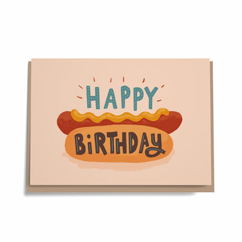 Happy Birthday Hot Dog Greetings Card, 9 of 9