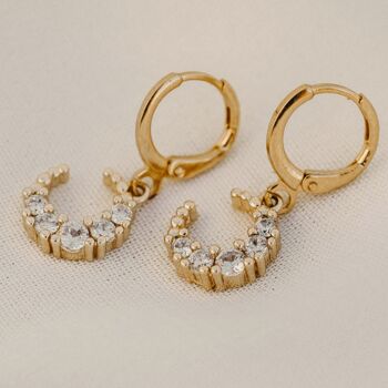 Moonglade Huggie Hoop Earrings, 6 of 9