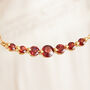 Red Garnet Bar Chain Necklace, thumbnail 1 of 10