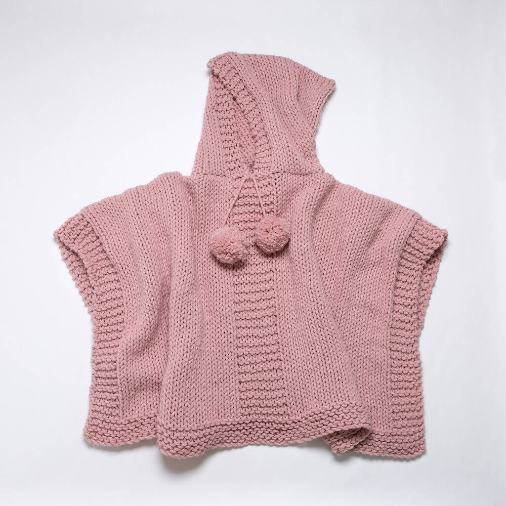 Hooded Poncho Knitting Kit