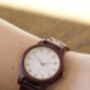 Verona Burgundy Wooden Watch For Her, thumbnail 8 of 12