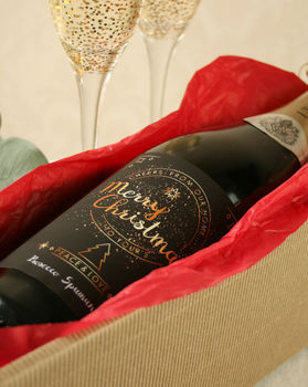 Christmas Personalised Prosecco Bottle, 4 of 5
