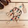 Handmade Recycled Metal Heart Wind Chime With Beads, thumbnail 7 of 8