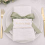 Personalised White Wavy Edge Line Wedding And Event Gold Foiled Place Cards, thumbnail 5 of 5