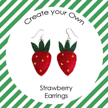 Make Your Own Strawberry Earrings Kit, 3 of 5