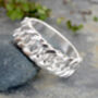 Curb Chain Ring In Sterling Silver, 7mm Wide UK Size L, thumbnail 1 of 3