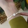 Sasha Roses Ivory Silver Pearl Ball Charm Gift Bracelet, thumbnail 4 of 4