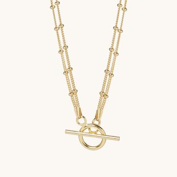 T Bar Necklace Silver Or 18ct Gold Vermeil Plate, 5 of 7