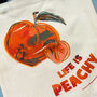 Life Is Peachy Personalised Tote Bag, thumbnail 3 of 5