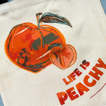 Life Is Peachy Personalised Tote Bag, 3 of 5