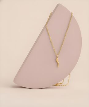 Gold Plated Sterling Silver Cornicello Necklace 14–22', 2 of 6