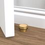Solid Brass Floor Mounted Door Stops With Wooden Insert, thumbnail 5 of 11