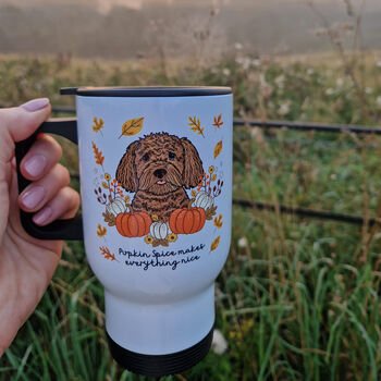 Personalised Pupkin Patch Dog Lover Travel Mug, 2 of 10