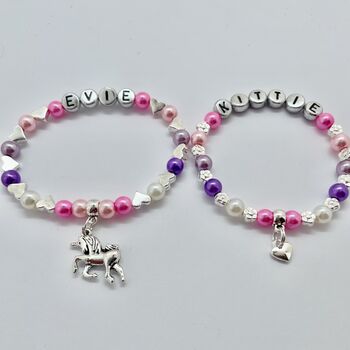 Personalised Unicorn Charm Bracelet, 8 of 12