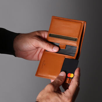 Leather Bifold Wallet With Rfid Protection, 7 of 8
