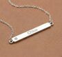 Personalised Silver Bar Initial Name Necklace Crystal, thumbnail 2 of 9
