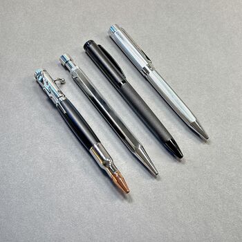 Black And Silver Metal Four Piece Pen Gift Set, 2 of 7