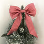 Eve Silk Christmas Tree Bow Topper, thumbnail 2 of 6