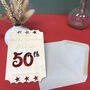 Personalised 50th Birthdays Wooden Card, thumbnail 2 of 7