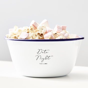 Personalised Date Night Popcorn Bowl, 6 of 6