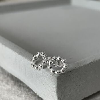 Sterling Silver Circle Studs Earrings, 10 of 12
