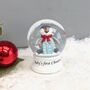 Baby's First Christmas Glass Snow Globe, thumbnail 1 of 2