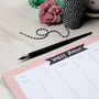 Inky Floral Weekly Planner Desk Pad, thumbnail 2 of 4