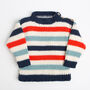 Toddler Striped Jumper Easy Knitting Kit, thumbnail 3 of 8