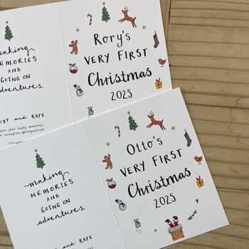 Personalised Baby's Very 1st Christmas Card, 8 of 9