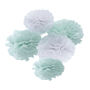 Mint Green And White Tissue Paper Pom Poms, thumbnail 2 of 3