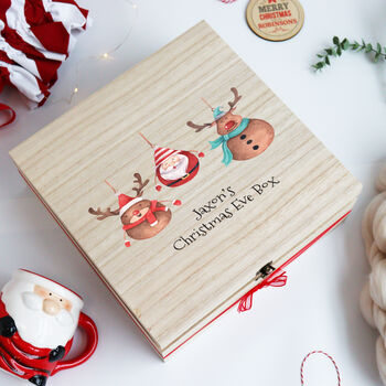 Personalised Wooden Christmas Eve Box, 4 of 6
