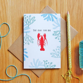 The One For Me Lobster Card By Stephanie Cole Design