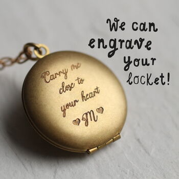 Round Personalised Locket Necklace, 5 of 10