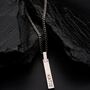 Silver Personalised 3D Bar Pendant Necklace, thumbnail 8 of 12