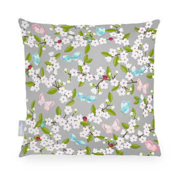 Cherry Blossom Water Resistant Garden Outdoors Cushion, 2 of 10