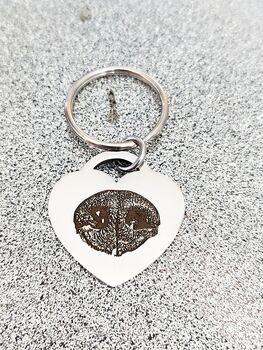 Heart Lock Photo Keyring, Actual Photo, Hand Print, Foot Print, 5 of 5