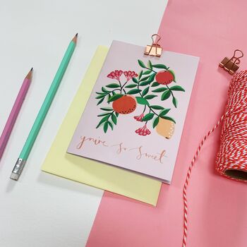 Set Of Four Fruit Themed Note Cards, 3 of 3