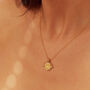 Gold Or Silver Mother Of Pearl Spinning Disc Necklace, thumbnail 3 of 11