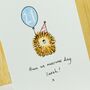 Personalised Birthday Hedgehog Handmade Card, thumbnail 1 of 6