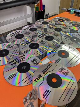 Personalised CD Style Upcycled 12' Laser Disc Decor, 9 of 9