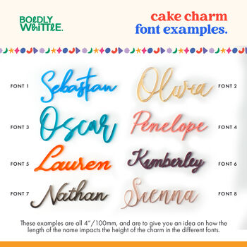 Custom Text Cake Charm Set, 7 of 8
