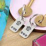 Couples New Home Gift Personalised Pair Small Keyrings, thumbnail 1 of 5