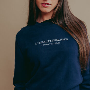 Personalised Coordinates Embroidered Sweatshirt, 4 of 7