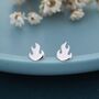 Sterling Silver Fire Flame Stud Earrings, thumbnail 1 of 12