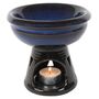 Deep Bowl Blue Oil Burner And Wax Warmer, thumbnail 2 of 3