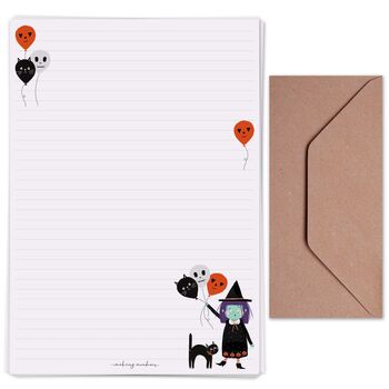 A4 Letter Writing Paper With Halloween Witch, 5 of 6