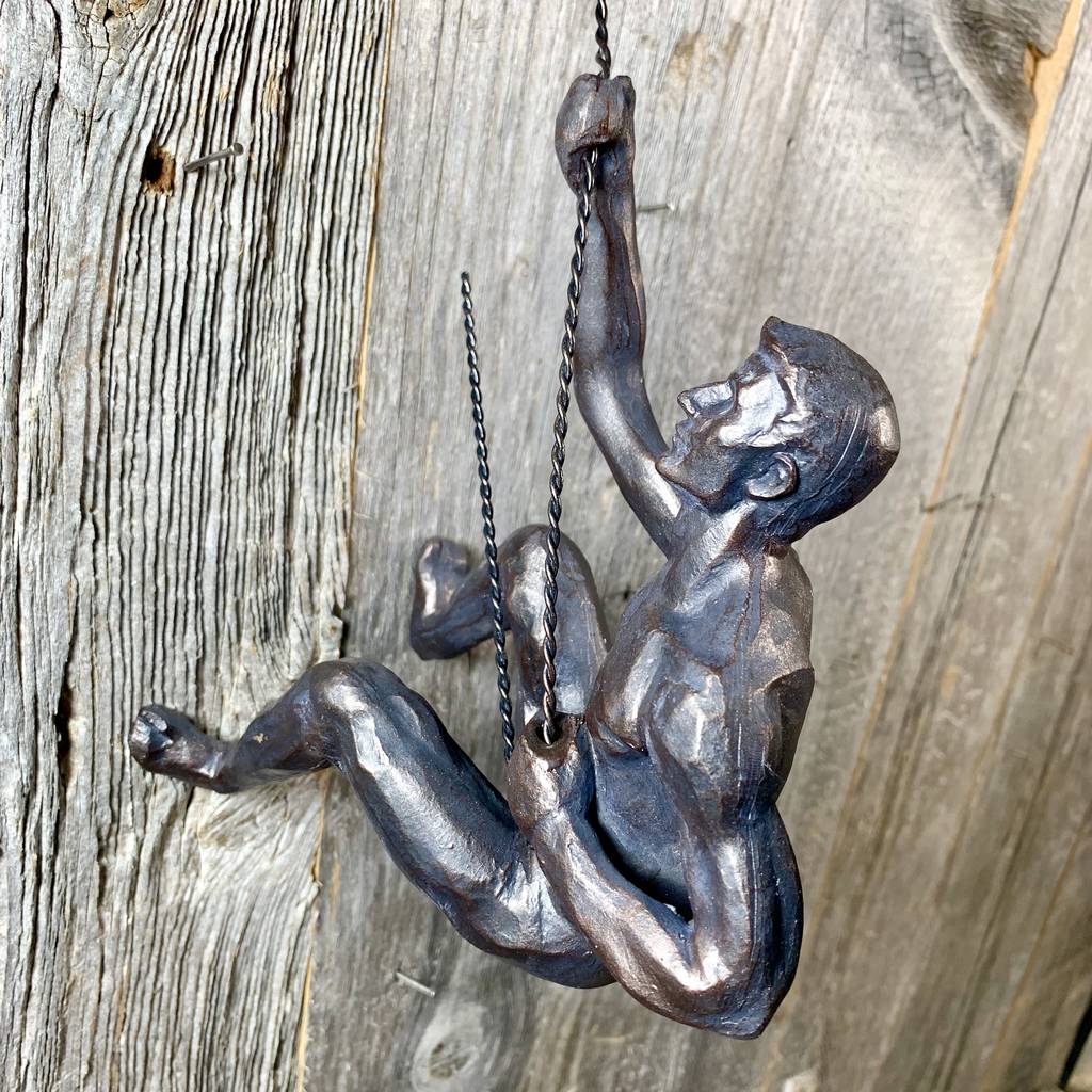 Image of Climbing Man Wall Sculpture